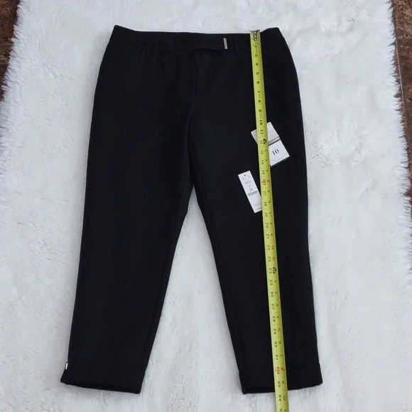 White House Black Market Black Slim Crop Pants, Size 10. - Picture 11 of 16